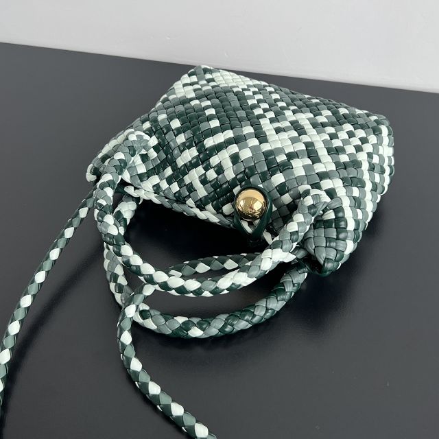 BV original calfskin small tosca shoulder bag 776755 emerald green