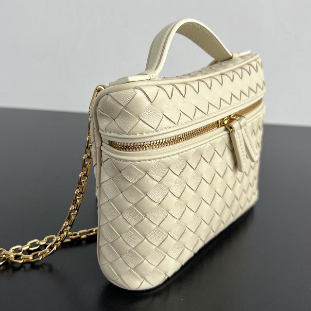 BV original lambskin small soft vanity case 843800 sea salt