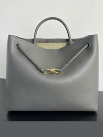 BV original calfskin large andiamo bag 806010 grey