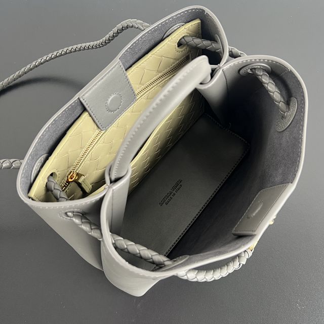 BV original calfskin small andiamo bag 810213 grey