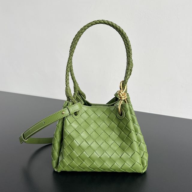 BV original lambskin small campana bag 796569 matcha