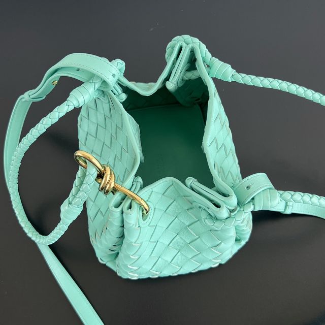 BV original lambskin small campana bag 796569 green oasis