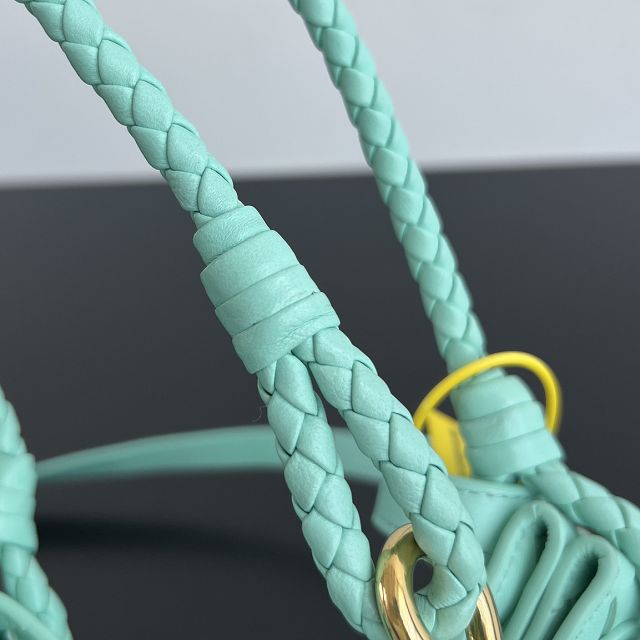 BV original lambskin small campana bag 796569 green oasis