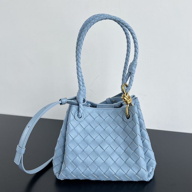BV original lambskin small campana bag 796569 light blue