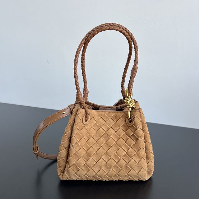 BV original suede small campana bag 796569 amber