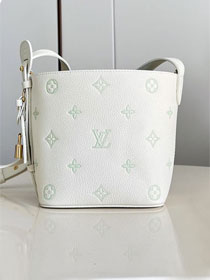 Louis vuitton original calfskin all in BB handbag M28315 milky&green