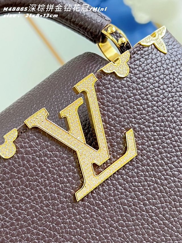 Louis vuitton original calfskin capucines mini M14976 datewood