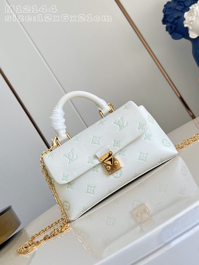 Louis vuitton original calfskin nano madeleine bag M27698 milky&green