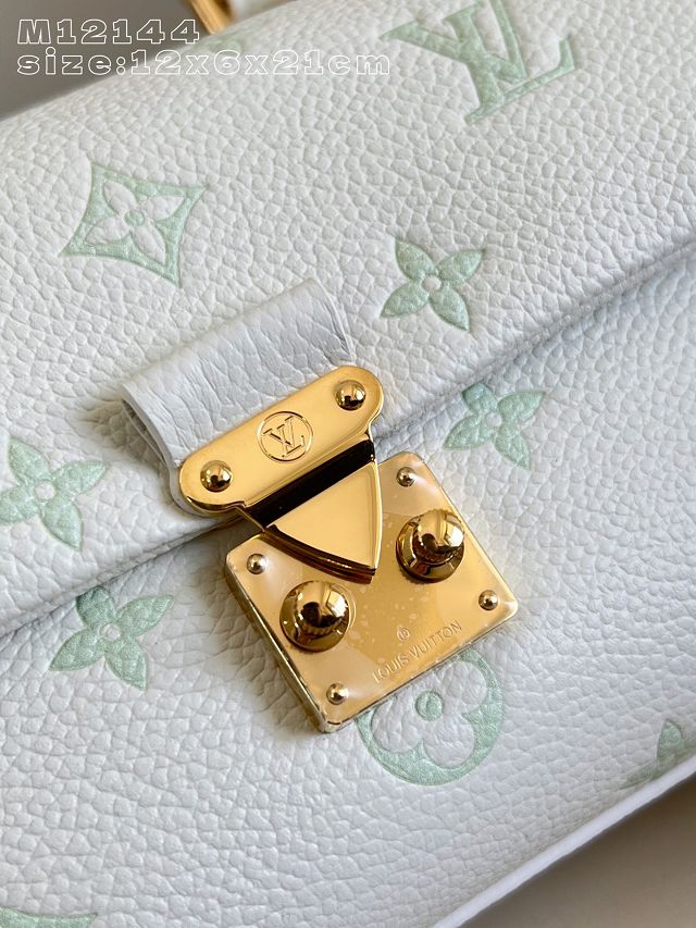 Louis vuitton original calfskin nano madeleine bag M27698 milky&green