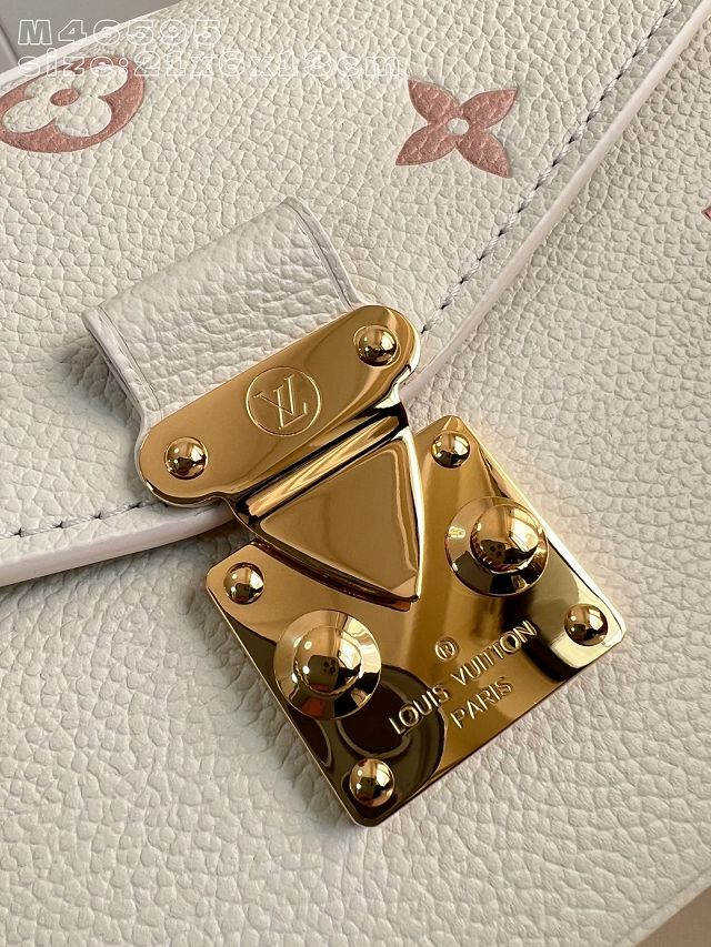 Louis vuitton original calfskin pochette metis east west handbag M27575 milky 