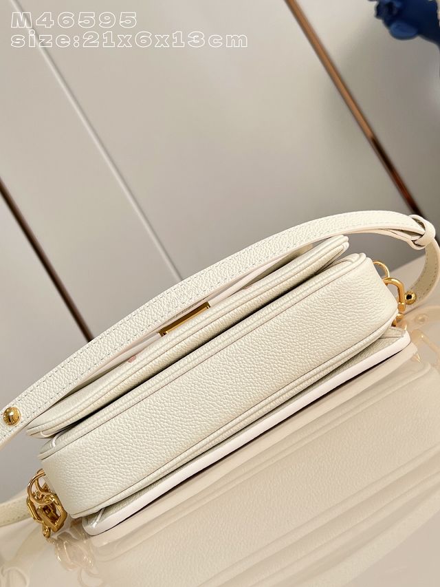 Louis vuitton original calfskin pochette metis east west handbag M27575 milky 