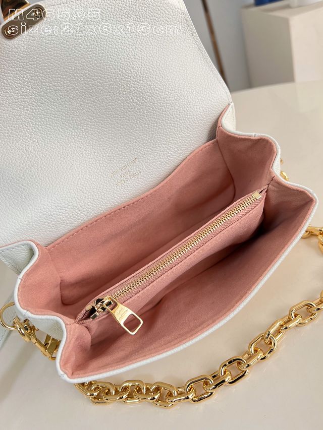 Louis vuitton original calfskin pochette metis east west handbag M27575 milky 