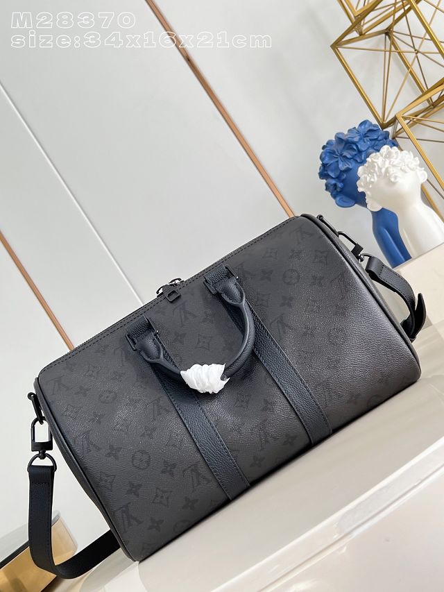 Louis vuitton original monogram eclipse keepall 35 M28370 black
