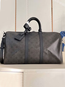 Louis vuitton original monogram eclipse keepall 50 M28371 black