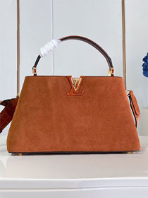 Louis vuitton original suede capucines MM souple M14979 brown