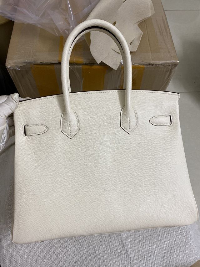 Hermes original epsom leather birkin 30 bag H30-3 nata