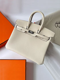 Hermes original togo leather birkin 25 bag H25-1 nata