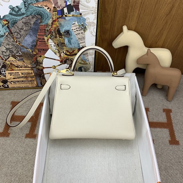 Hermes original togo leather kelly 25 bag K25 nata