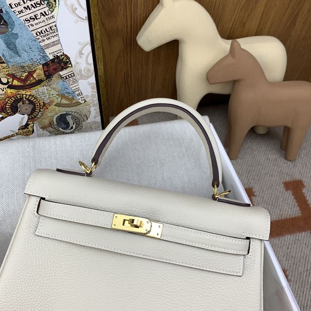 Hermes original togo leather kelly 25 bag K25 nata