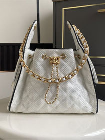 CC original raffia 25 small handbag AS5293 white