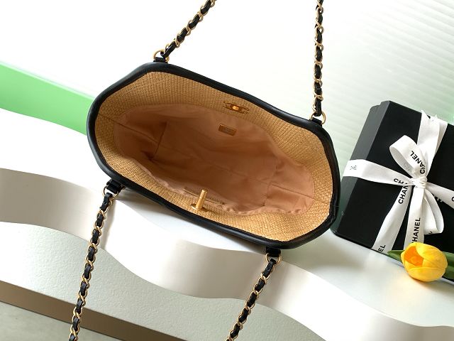 CC original raffia small tote bag AS6015 beige