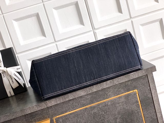 CC original denim medium tote bag AS2137 dark blue