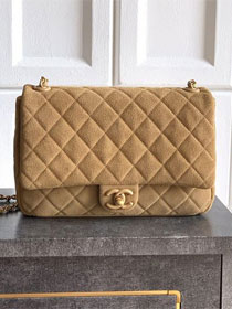 CC original suede calfskin medium flap bag AS5987