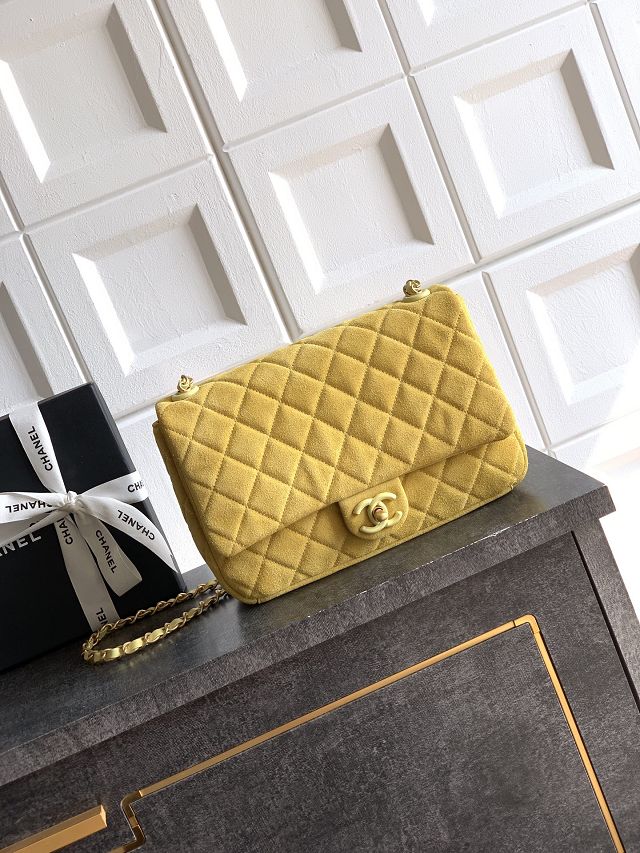 CC original suede calfskin medium flap bag AS5987