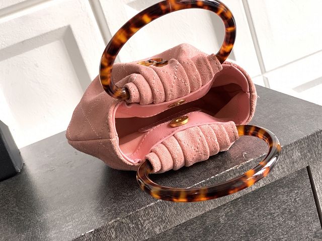 CC original suede calfskin mini pouch AP4981 pink