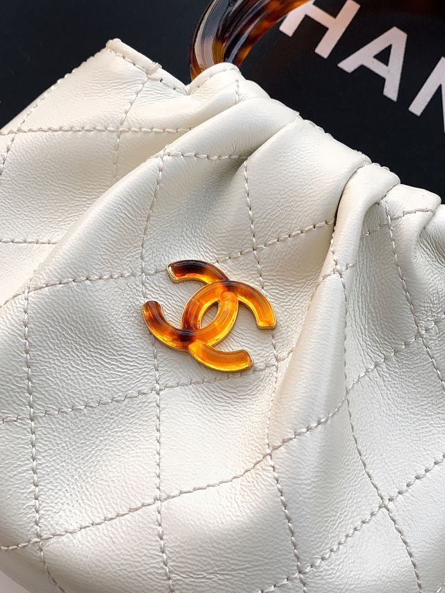 CC original lambskin mini pouch AP4981 white