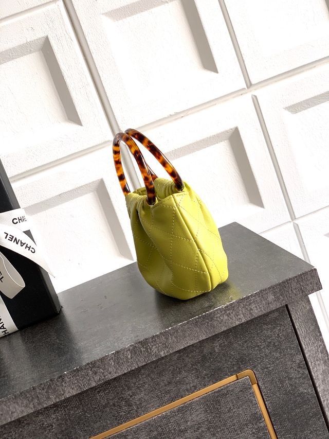 CC original lambskin mini pouch AP4981 yellow