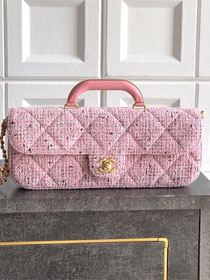 CC original tweed clutch AS5807 pink