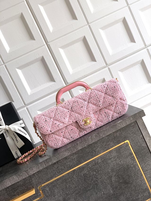 CC original tweed clutch AS5807 pink