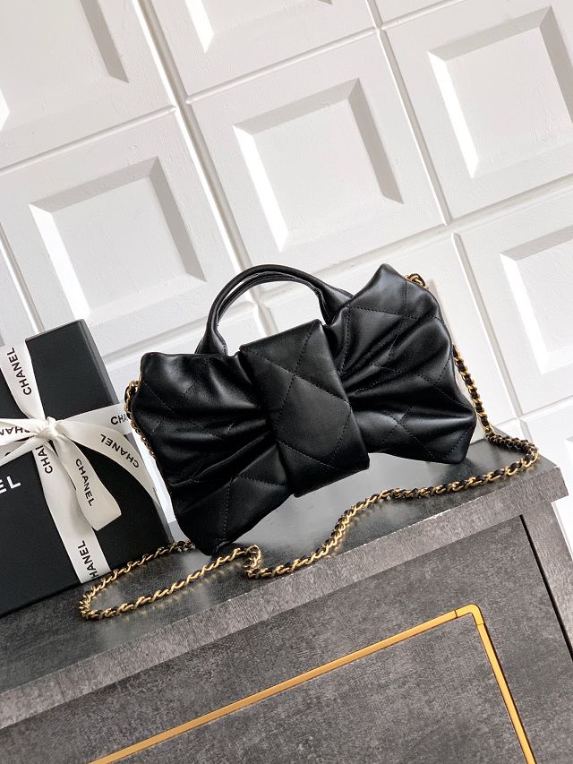 CC original lambskin small handbag AS5849 black
