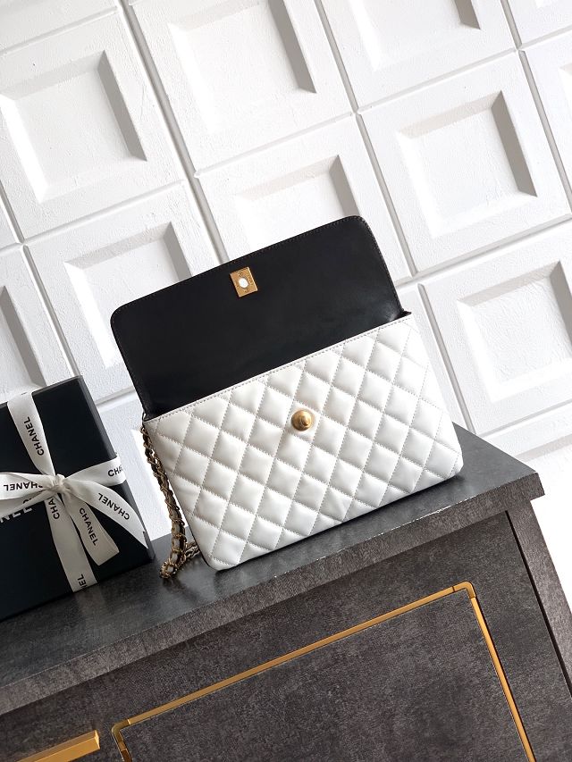 CC original lambskin wallet on chain AP3935 black