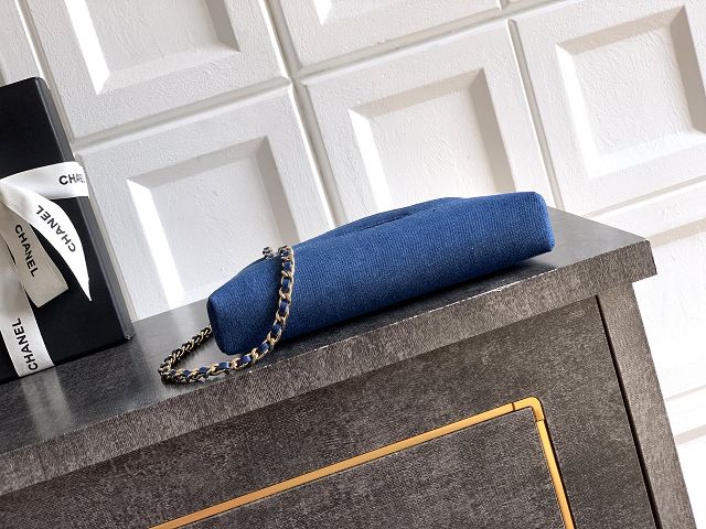 CC original denim nano 31 bag AS3656 blue&dark blue