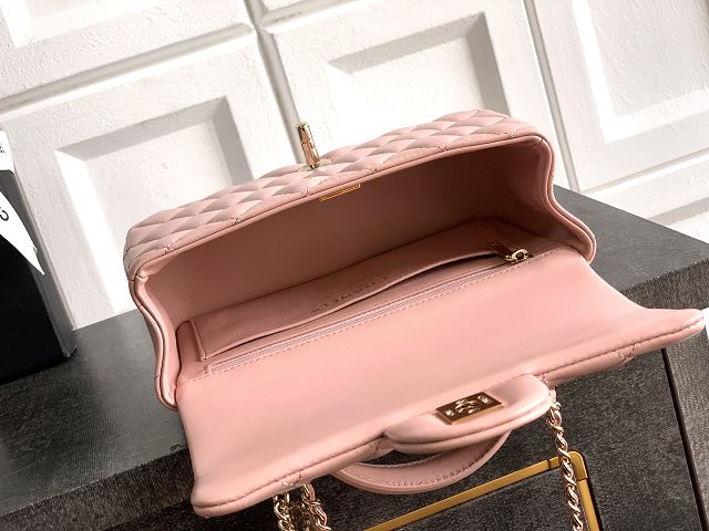 CC original lambskin top handle flap bag AS1790 pink