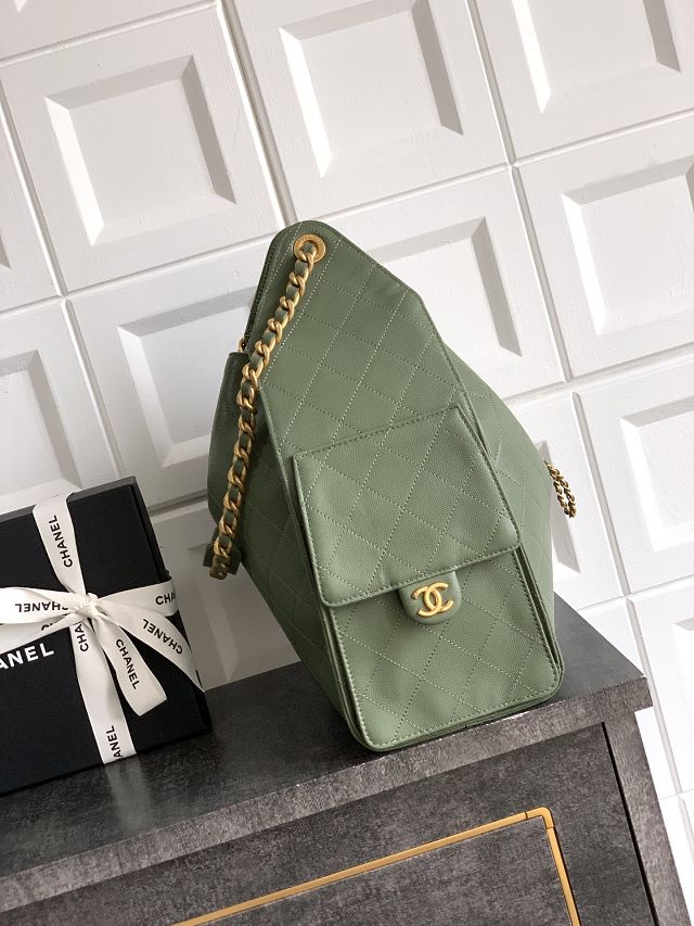 CC original grained calfskin 25 medium handbag AS5311 matcha