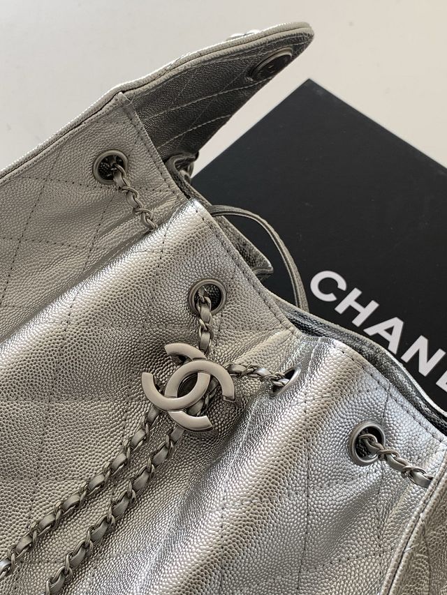 CC original grained calfskin 25 medium handbag AS5311 silver