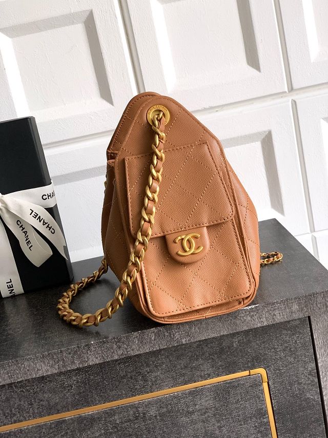 CC original grained calfskin 25 mini handbag AS5631 caramel