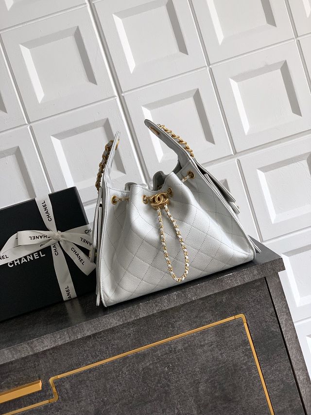 CC original grained calfskin 25 small handbag AS5293 light grey