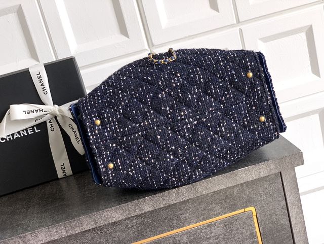 CC original tweed 25 small handbag AS5293 dark blue