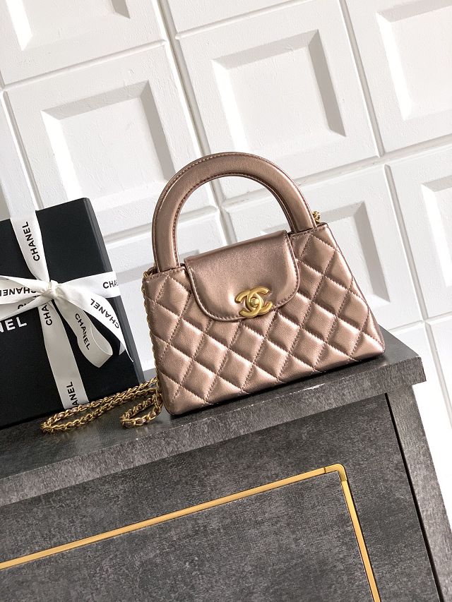 CC original calfskin mini shopping bag AS4416 burgundy