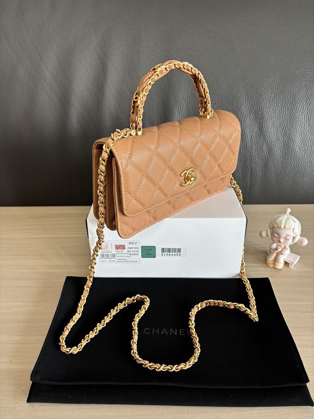 CC original grained calfskin wallet on chain AP4936 