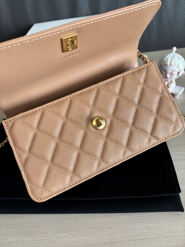 CC original grained calfskin wallet on chain AP4936 