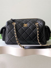 CC original lambskin medium bowling bag AS5792 black