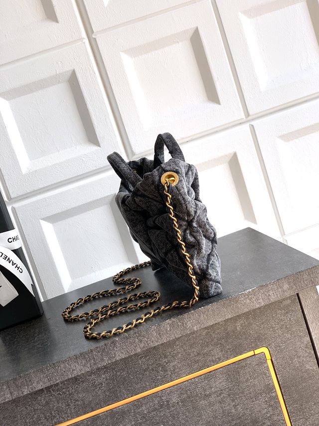 CC original denim small handbag AS5849 black