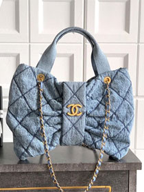 CC original denim large handbag AS5851 blue