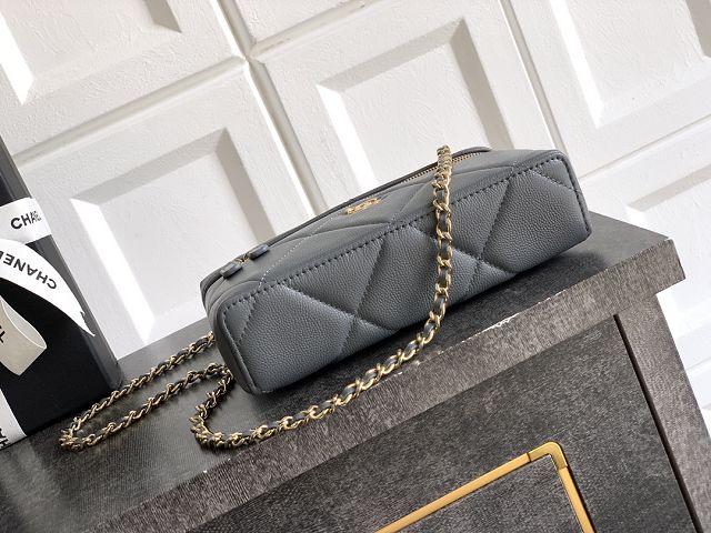 CC original grained calfskin vanity with chain AP4936 grey