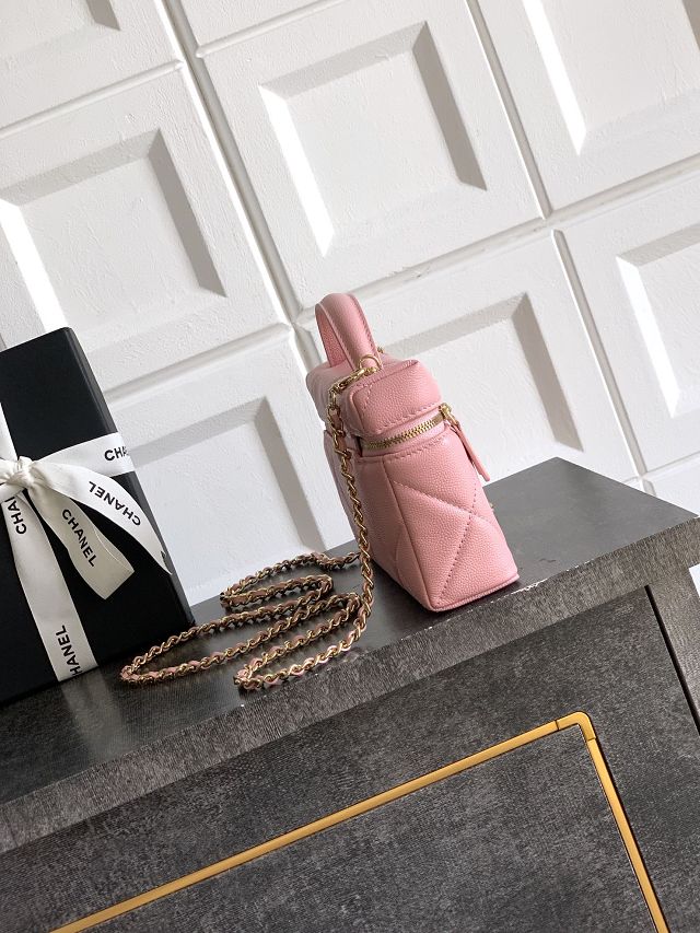 CC original grained calfskin vanity with chain AP4936 pink
